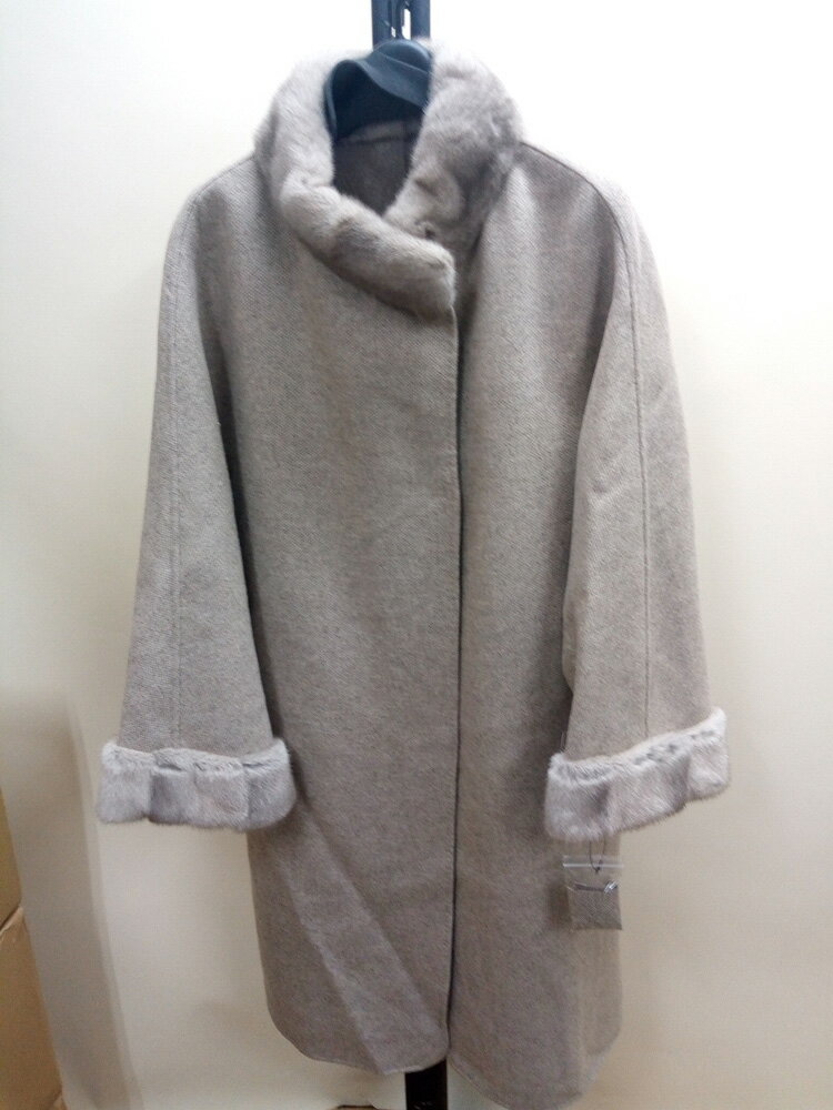 樂天商城 - ミンク ファー トリミング ウール コート ベージュ レディース 送料無料 ギフト プレゼント