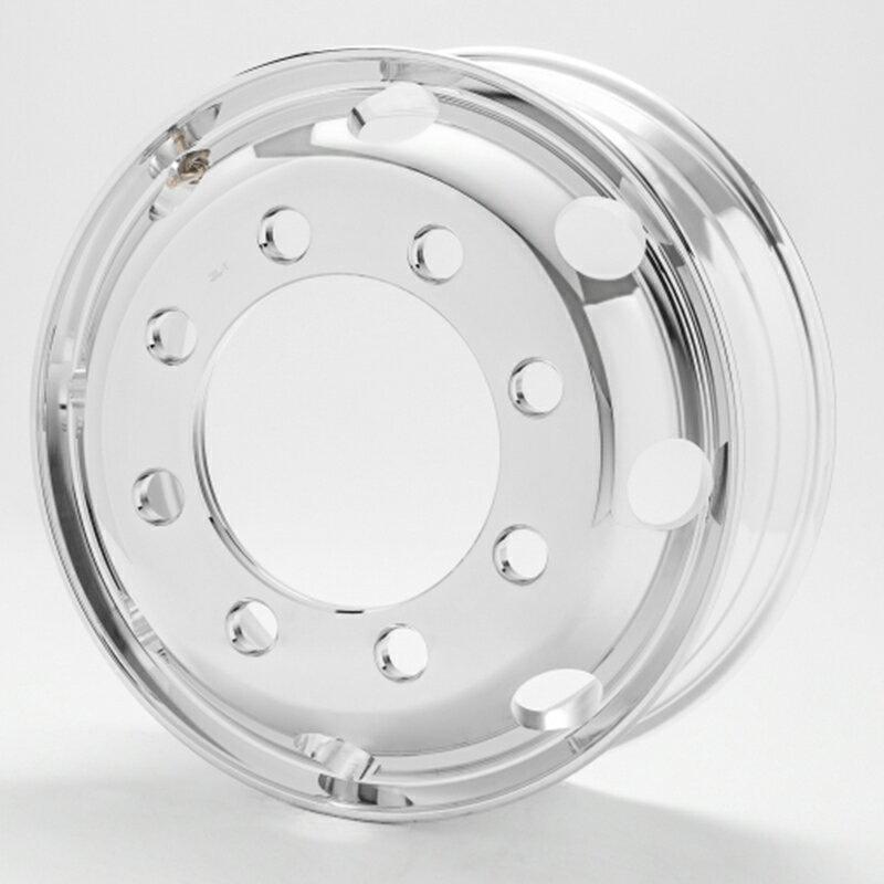 Rakuten - 【取付対象 送料無料】DOT-X 19.5インチ×6.75(147) 8穴/285 JIS規格 アルミホイール 両面ポリッシュ | 車ホイール アルミ ホイール トラック 車用 車用品 カー用品 カー 車輪 部品 パーツ 軽い 放熱 軽量 タイヤ 車