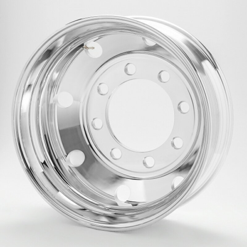 Rakuten - 【取付対象 送料無料】DOT-X 22.5インチ×8.25（165) 8穴/285 JIS規格 アルミホイール 両面ポリッシュ | 車ホイール アルミ ホイール トラック 車用 車用品 カー用品 カー 車輪 部品 パーツ 軽い 放熱 軽量 タイヤ 車