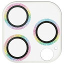 エレコム iPhone15 Pro カメラフィルム レンズフィルム 硬度10H グリッター仕様 レインボー PM-A23CFLLP1RA 送料無料