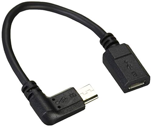 ELECOM 変換アダプタ L字 microBメス-microBオス USB2.0 ブラック 0.1m TB-MBFMBL01BK 送料無料