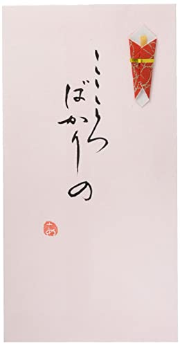 伊予結納センター 日本製 祝儀袋 手書き金封 A こころばかりの/赤 V112-02-1 送料無料