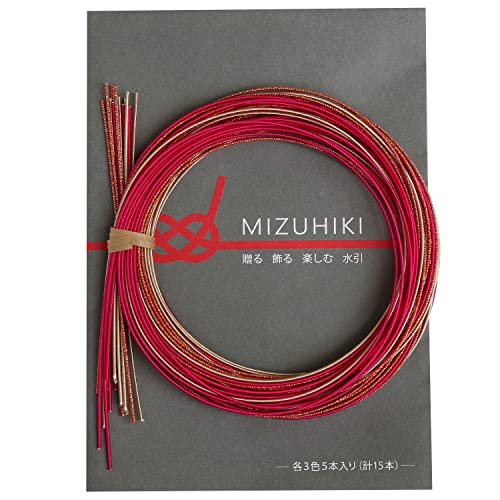 piece MIZUHIKI 水引アソートセット リーフレット付 3色各5本入 なでしこ PHC-100-6 送料無料