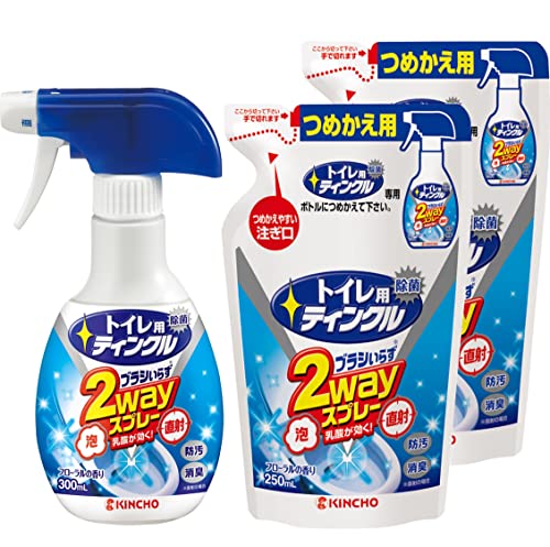 本体300ml+詰め替え250ml×2個・ 本体 300ml + 詰め替え×2個 4904740653624・・Style:本体300ml+詰め替え250ml×2個・噴射力の強い直射スプレーで、ピンポイントに汚れを落とせる今までにないトイレ...