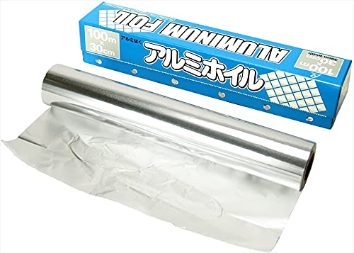 アルファミック アルミホイル 業務用 30cm×100m ホイル飛び出しを防止 カットがラクにできるガードリール付き 日本製100M 送料無料