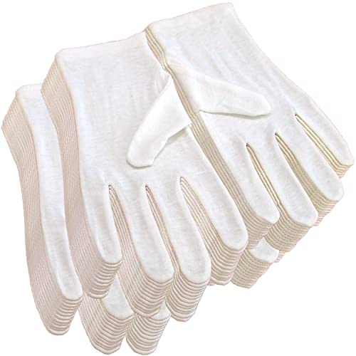ベーシックスタンダード(Basic Standard)純綿100% コットン手袋 24双 白 SSサイズ(子供、女性用) 送料無料 1