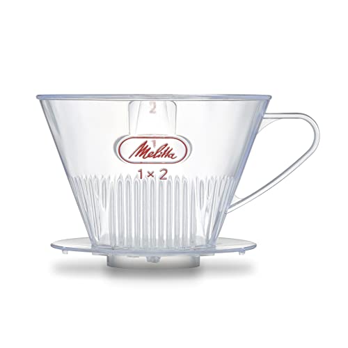 メリタ Melitta コーヒー ドリッパー 2~4杯用 クリアフィルター 1×2 メジャースプーン付き プラスチック製 CF-T 1× 送料無料