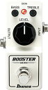 Booster・白 BTMINI・・Style:Booster・アイバニーズの ”小さな ブースター ・ペダル “説明 商品紹介 Ibanezが考えるミニ・サイズのエフェクターは、既存のエフェクターから単にサイズと機能を小さくデフォルメしただけのものであったり、サウンドも 「○○っぽい」だけのものであったり、という意味でのミニとはちょっと違います。 機能や仕様に新たな特徴を持った新しい製品であること、このひと味違うミニ・エフェクターこそ、Ibanezが目指す製品コンセプトです。 BTMINIは、フル・アナログ回路採用でありながらペダルボードに簡単に組み込めるコンパクトさと、2バンドEQ採用によって狙った帯域をブーストできる 柔軟性を併せ持った実戦的なブースター・ペダルです。 BASS及びTREBLE EQは、プレイヤーが求める帯域をブースト、もしくは削りたい帯域をカットでき、ギター・ソロのサウンドメイクの幅を大きく広げます。 例えば、「ワイド・レンジ」設定(BASSおよびTREBLEをフル・ブースト)にすると、ギターのトーンが広くなり、幅広い帯域で存在感が増します。 「ミッド・ブースト」設定では、BASSおよびTREBLEをフル・カットすることで、コシのあるミッド・ブースト・サウンドを得ることができます。 「クリーン・トーン・ソロ」設定では、フル・アナログ回路のもつウォームなサウンドを、ナチュラルなブースト感で味わうことができます。 また、主にアンプで使用される高品質オペアンプである日本製JRC MUSES8820を備えており、歪ませたサウンドをブーストする場合でも明るくクリアな サウンドを実現します。 ダイキャスト製で重量が有り、スイッチ面を傾斜させた踏み込み易いIbanez MINIシリーズ・オリジナルの筐体もまた、小さくて大きな特徴です。 別途、9V/センター・マイナスのACアダプターをお求めください。(*006P(9V)電池駆動ではありません。) - フル・アナログ回路 - トゥルー・バイパス - JRC製オペアンプMUSES 8820 - Made in Japan - Controls : TREBLE BASS LEVEL - Max. Gain : +24dB - Size (mm) : 51mmW x 93mmL x 56mmH - Weight (g) : 270g 安全警告 別途、9V/センター・マイナスのACアダプターをお求めください。（*006P（9V）電池駆動ではありません。)