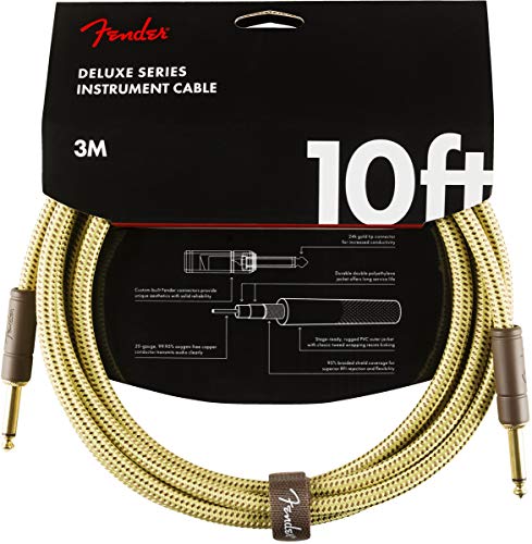 Fender V[hP[u Deluxe Series Instrument Cable Straight/Straight 10' 