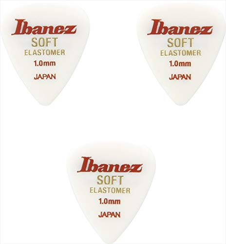 Ibanez アイバニーズ 新素材エラストマーを使用した新感覚ピック 3枚入 ティアドロップ形状 SOFT 1.0mm BEL14ST1 送料無料