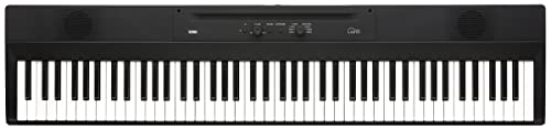 電子ピアノ・ブラック L1SP・・Color:ブラックStyle:電子ピアノ・7cmの薄さ・6kgの軽量ボディで気軽に持ち運び。・弾きやすいライトタッチ鍵盤。軽いタッチが好き・重い鍵盤が苦手な方におすすめ。・ダイヤルで簡単に選べる8音色。・単3形電池6本で8時間連続動作。・ペダル、譜面立て、専用スタンド付属。説明 Love Piano Love Liano. ピアノがある生活をイメージしてみましょう。すぐそばにピアノがあるだけで毎日楽しい気分になれる。やっぱり音楽っていいな、ピアノっていいな。 でも、うちに置くには大きいし重いしどうしよう。そんな迷いを吹き飛ばす軽量でスリムなピアノができました。 音楽とピアノをもっと好きになる。そんな新しい日常をLianoで始めよう。 仕様 ・鍵盤:88鍵(A0~C8)LS鍵盤 ・音色:8音色 ・デモ・ソング:8(音色デモ・ソング) ・最大同時発音数:120 ※音色によって最大同時発音数は異なります ・接続端子:PHONES/LINE OUT兼用端子、USB端子(Type-B)、DAMPER端子 ・電源:ACアダプター(DC 12V)または、単3形アルカリ乾電池6本orニッケル水素乾電池6本(別売) 電池寿命:約8時間(単3形アルカリ乾電池6本)*使用電池、使用状況により変動します ・外形寸法/質量:1 282(W)x 290(D)x 73(H)mm/6.0 kg (本体のみ ※1 282(W)x 457(D)x 781(H)mm/8.4 kg(スタンド含み突起物含む、譜面立て含まず) ・付属品:ACアダプター(KA390)、譜面立て、ペダル・スイッチ(PS-3)、X型ピアノスタンド
