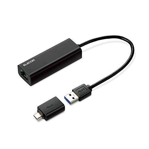 쥳 ͭLANץ USB-A USB-C Ѵץ 2.5Gbpsб ֥å EDC-QUA3C-B ̵
