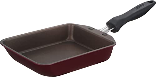 サーモス デュラブルシリーズ 玉子焼きフライパン 13cm レッド IH対応 KFH-013E R 送料無料