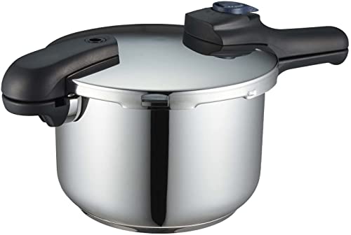 パール金属 圧力鍋 5.5L IH対応 3層底 切り替え式 レシピ付 クイックエコ H-5042 ステンレス鋼 フラストレーション・フリ 送料無料