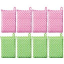まめいた キッチンスポンジ ピンク グリーン 4個×2セット 8個入 立体編みネット 油汚れ しっかり落とす 吊るせる ひも付 AZ-1 送料無料(3)