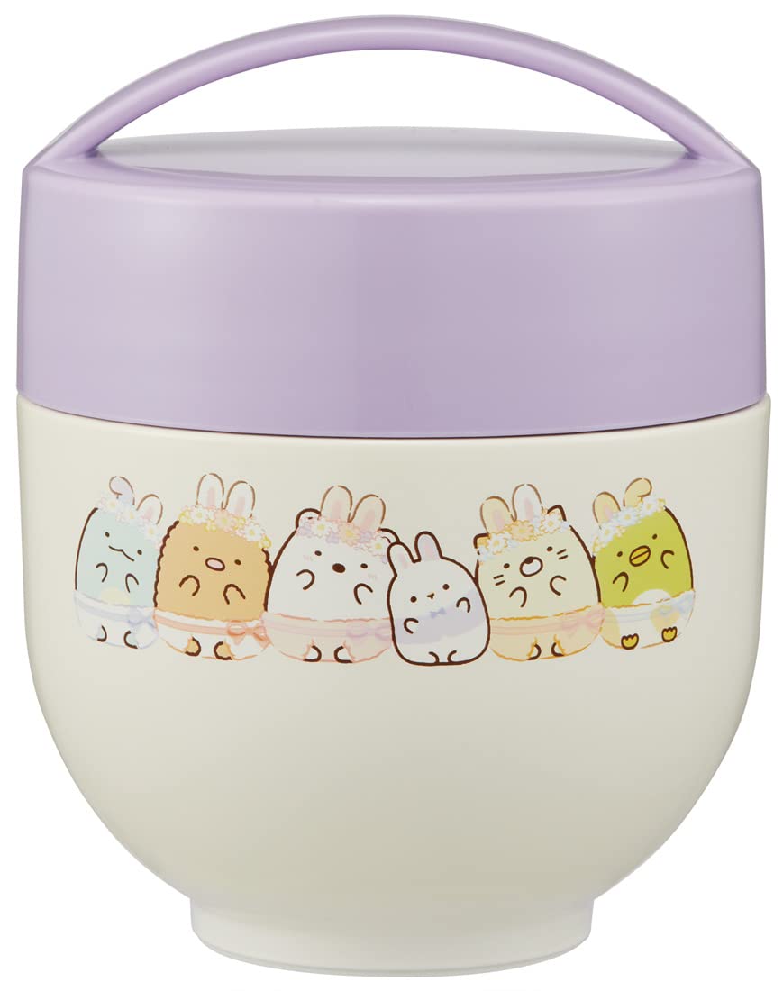 スケーター (skater) 抗菌 保温弁当箱 丼型 ランチジャー 540ml すみっコぐらし うさぎのおにわ LDNC6AG-A 送料無料