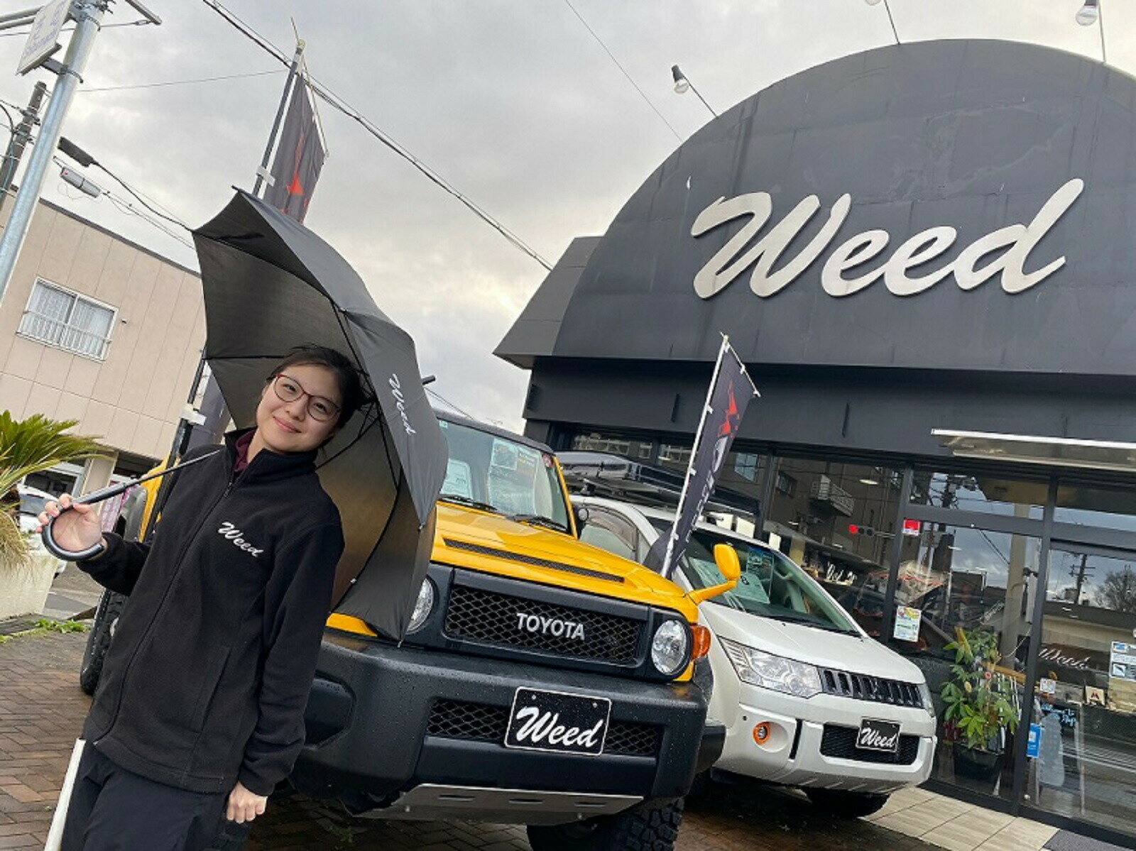 4WD専門店 Weed オリジナル 傘 アンブレラ シンプル MCLIMB