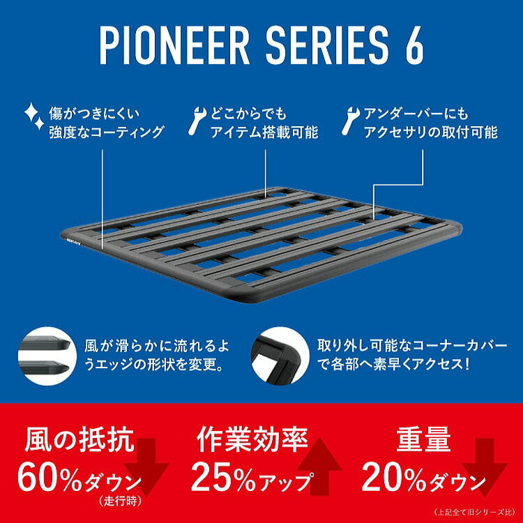 RHINO-RACK�饤�Υ�å�PIONEER 6 PLATFORM(2700MM �� 1472MM)WITH RL LEGS�ȥ西 200�� HIACE REGIUSACE�ʥ����ܥǥ��Ѽ���դ����å� ���ʥ����ɡ�JC-01667