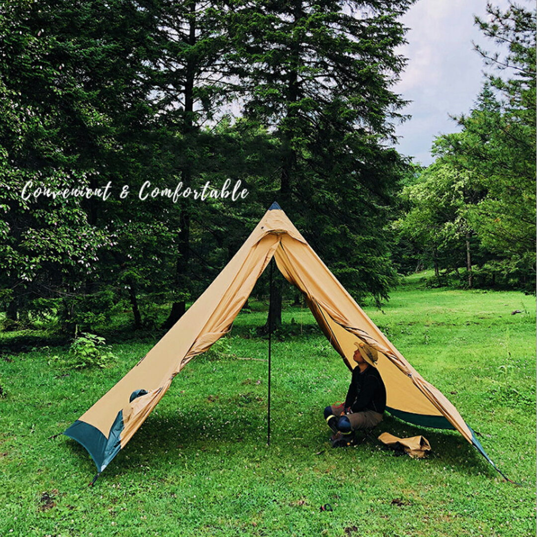 3F UL GEAR 2-4人用テント Tribe Tipi Tent 40Dナイロン シリコンコーティング ワンポール テント ティピーテント ブラウン ベージュ 軽量 オールシーズン キャンプ アウトドア 登山 トレッキング【送料無料】