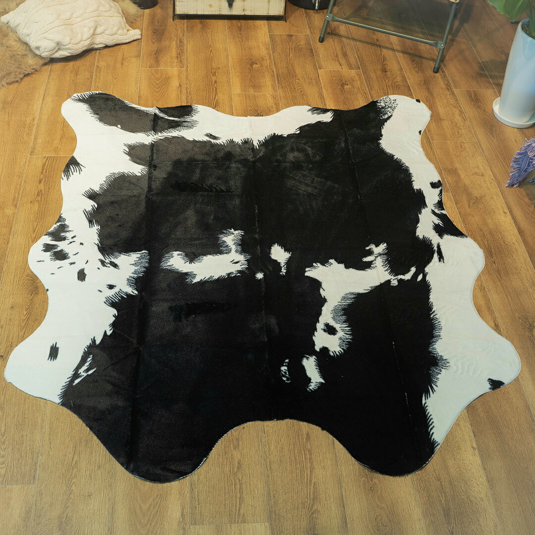 【最大400円OFFクーポン配布中】カウラグ フェイク　140×160cm アニマルラグ ラグマット グランピング ウッドデッキ キャンプ 用品 アウトドア通販格安セール情報　楽天　通販