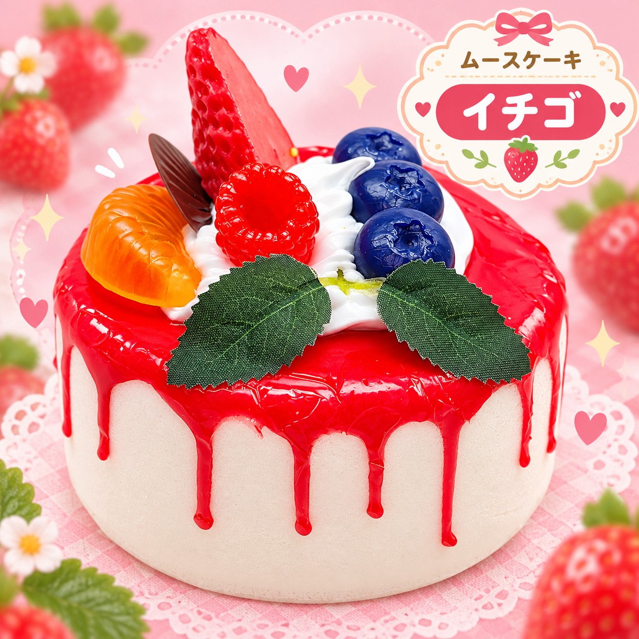 スクイーズ おもちゃ むぎゅっとしま専科 ムースケーキ（PUスクイーズ） herobox-10009512 ネクストファクトリー サンプル画像2