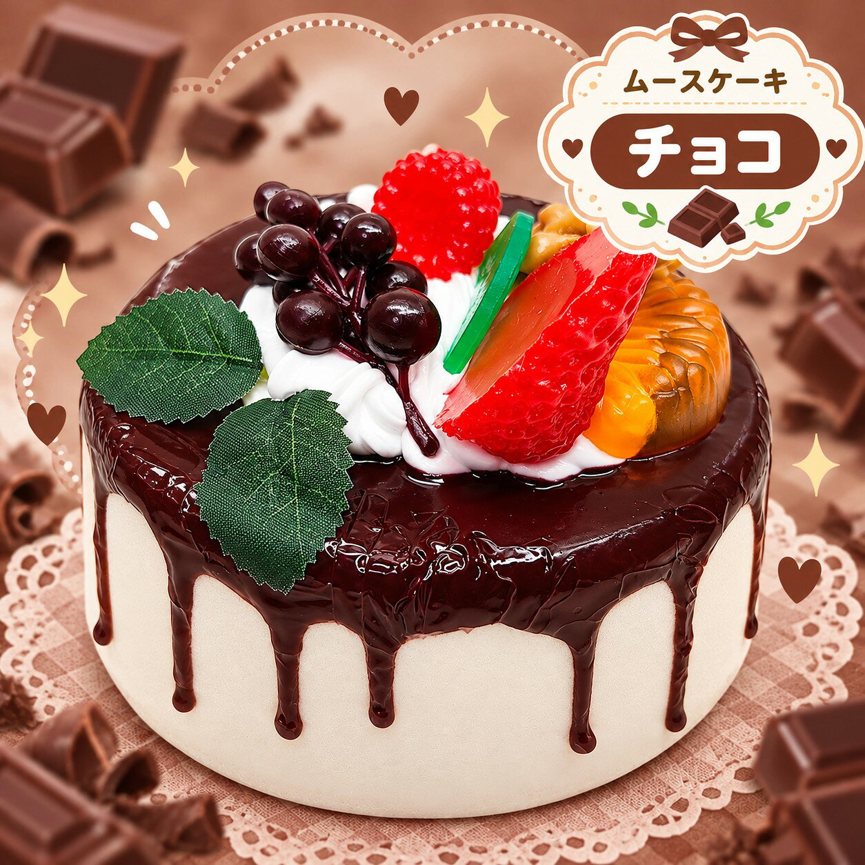 スクイーズ おもちゃ むぎゅっとしま専科 ムースケーキ（PUスクイーズ） herobox-10009512 ネクストファクトリー サンプル画像3