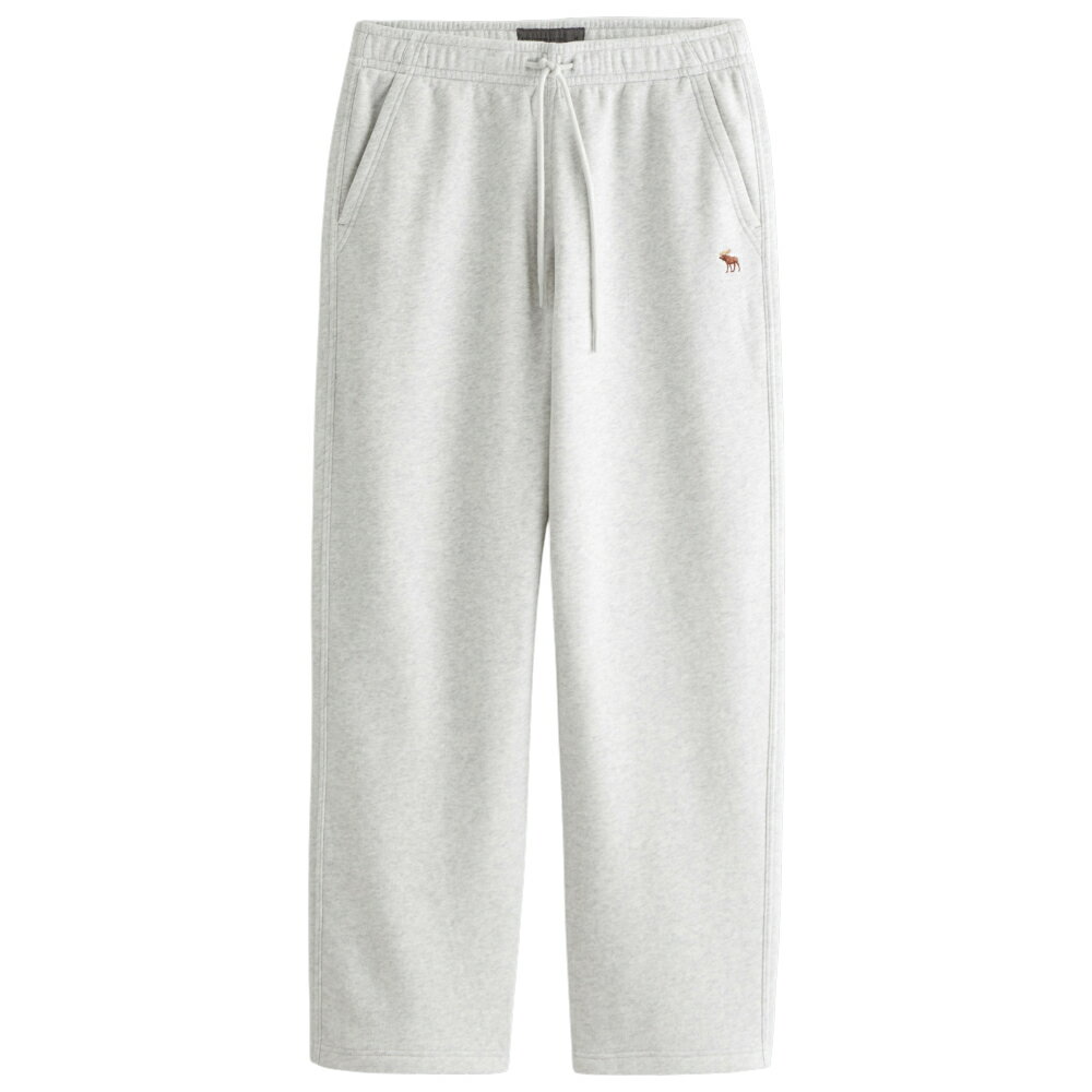 【並行輸入品】アバクロンビー&フィッチ メンズ スウェットパンツ ( オープンヘム / バギーフィット ) Abercrombie&Fitch Signature Icon Baggy Open-Hem Sweatpant (ヘザーグレー) 【ロングパンツ フリースパンツ バギー 】