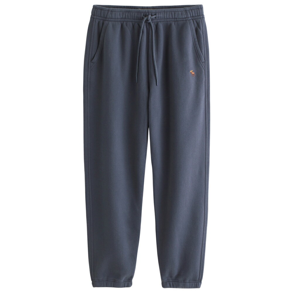 【並行輸入品】アバクロンビー&フィッチ メンズ スウェットパンツ ( リラックスフィット ) Abercrombie&Fitch Signature Icon Cinched Sweatpant (ブルー) 【ロングパンツ フリースパンツ バギー 】