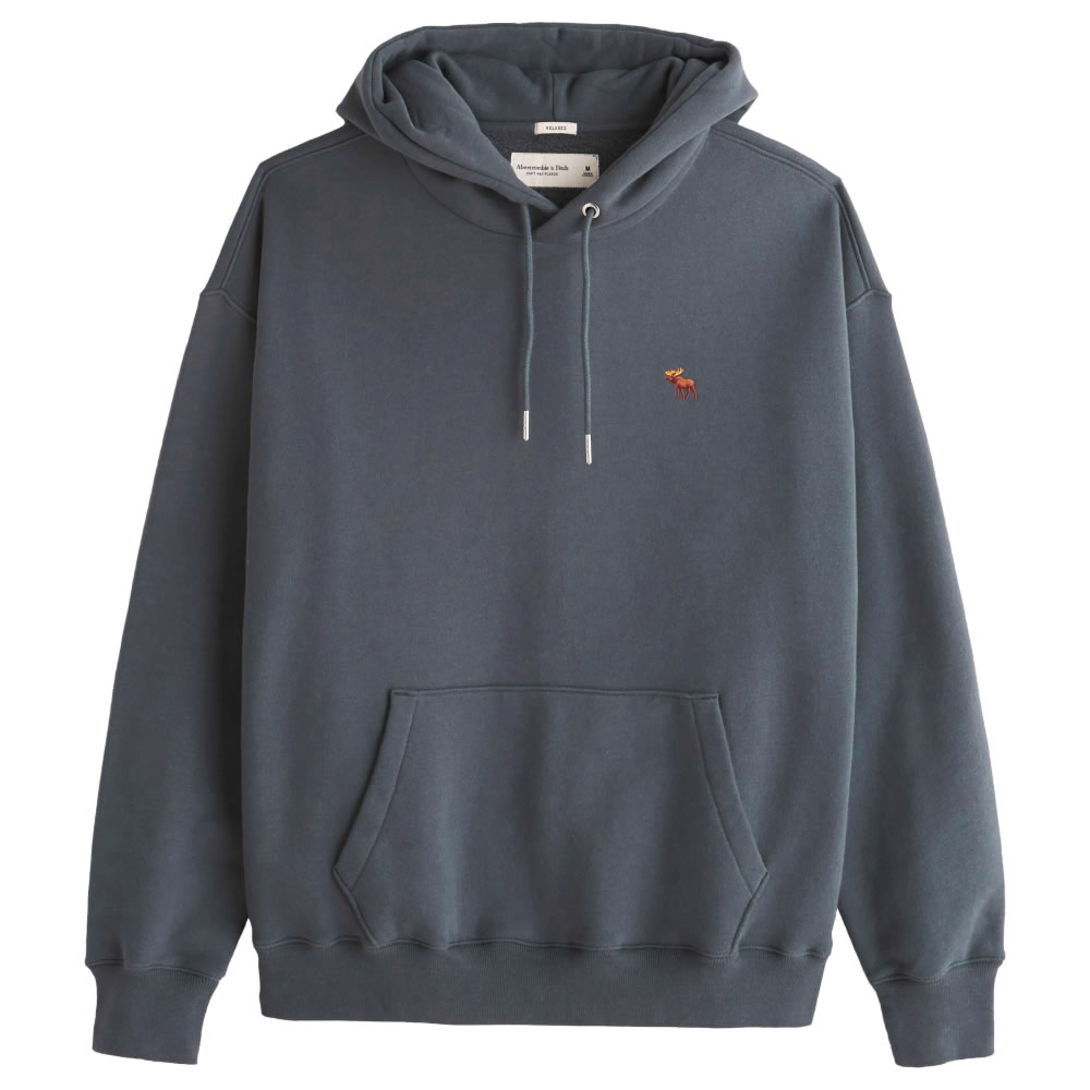 【並行輸入品】アバクロンビー&フィッチ メンズ パーカー ( オーバーサイズ ) Abercrombie&Fitch Elevated Icon Popover Hoodie (ブラウン) 【大き目 パーカー オーバーサイズ 】