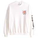 【並行輸入品】アバクロンビー フィッチ メンズ スウェットシャツ ( トレーナー / オーバーサイズ ) Abercrombie Fitch Keith Haring Graphic Crew Sweatshirt (クリーム) 【スウェット トレーナー 大き目 】