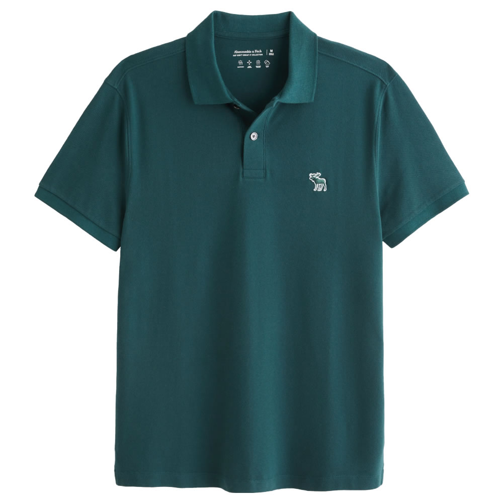 【並行輸入品】【メール便送料無料】アバクロンビー フィッチ メンズ ポロシャツ ( 半袖 ) Abercrombie Fitch Elevated Icon Polo (グリーン) 【ポロ ポロシャツ 】