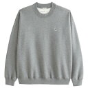 【並行輸入品】アバクロンビー フィッチ メンズ スウェットシャツ ( トレーナー / オーバーサイズ ) Abercrombie Fitch Elevated Icon Crew Sweatshirt (ヘザーグレー) 【大き目 トレーナー スウェット 】