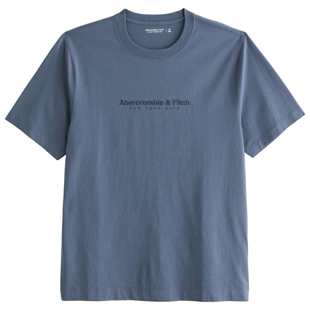 【並行輸入品】【メール便送料無料】アバクロンビー&フィッチ メンズ Tシャツ ( クラシックフィット ) Abercrombie&Fitch Classic Polished Logo Tee (ブルー) 【tシャツ tシャツ 半袖 】