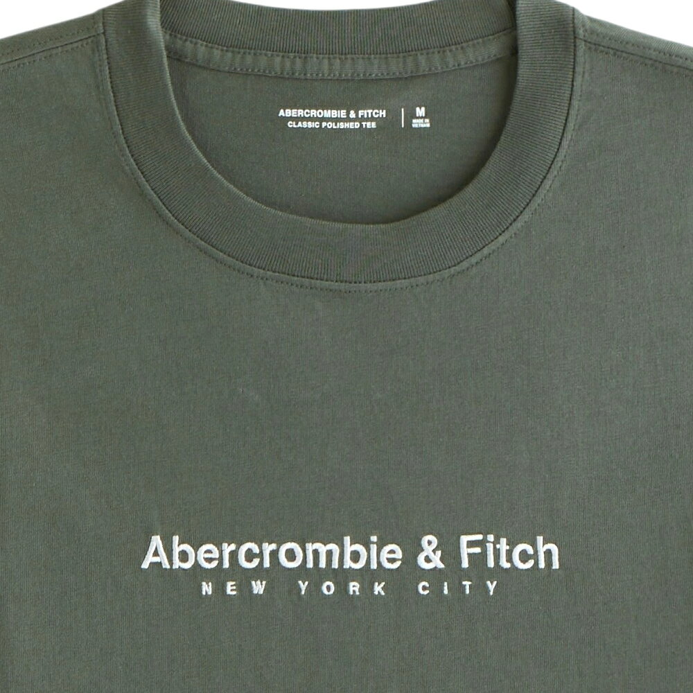 【並行輸入品】【メール便送料無料】アバクロンビー&フィッチ メンズ Tシャツ ( クラシックフィット ) Abercrombie&Fitch Classic Polished Logo Tee (グリーン) 【tシャツ tシャツ 半袖 】 2