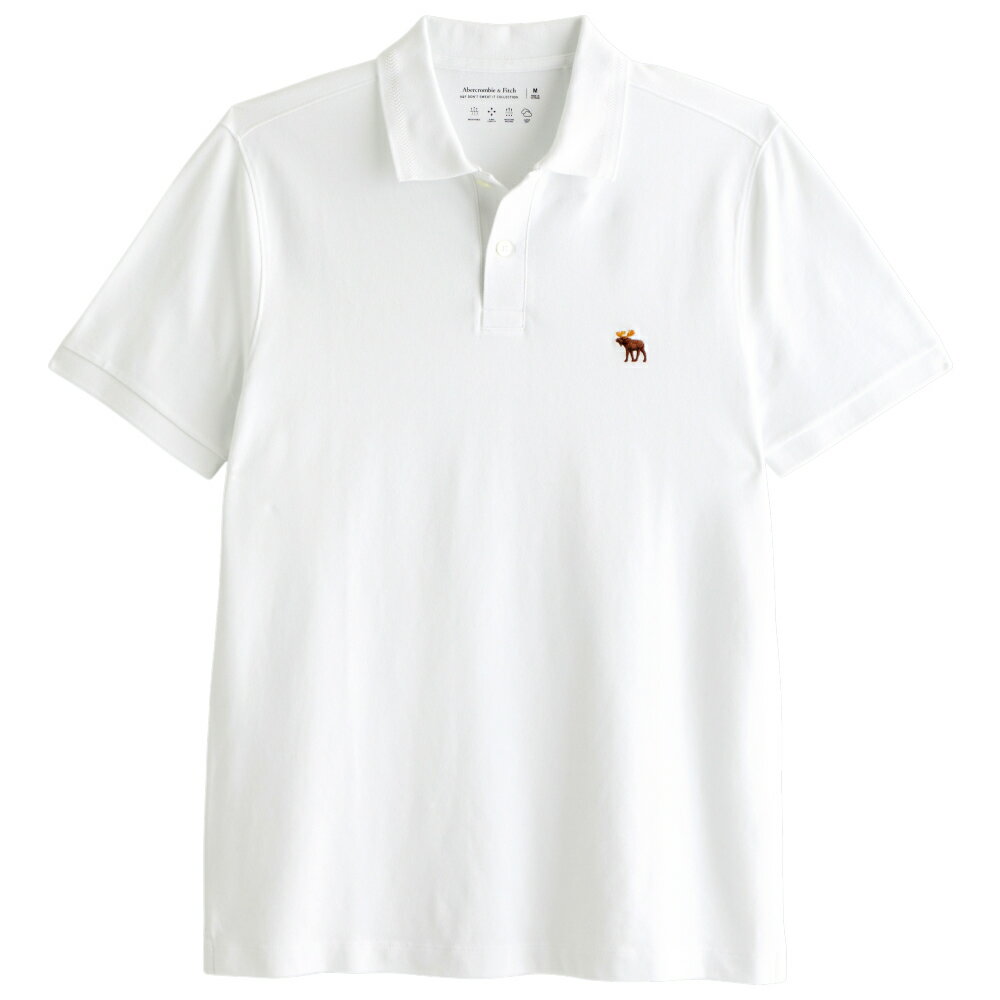 【並行輸入品】【メール便送料無料】アバクロンビー&フィッチ メンズ ポロシャツ Abercrombie&Fitch Signature Icon Don't Sweat It Polo (ホワイト) 【ポロ ポロシャツ 】