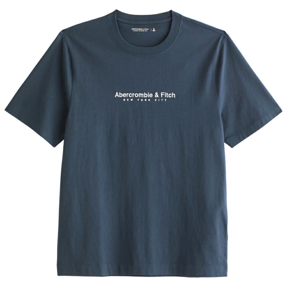 Rakuten - 【並行輸入品】【メール便送料無料】アバクロンビー&フィッチ メンズ Tシャツ ( クラシックフィット ) Abercrombie&Fitch Classic Polished Logo Tee (ネイビー) 【tシャツ tシャツ 半袖 】
