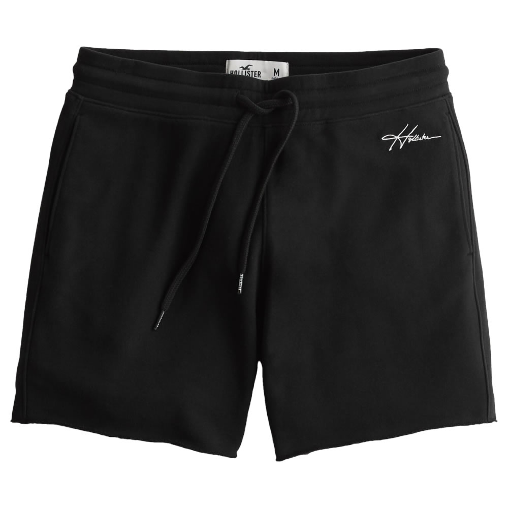 ¹͢ʡۥۥꥹ  ƥ꡼ ե꡼ 硼ȥѥ Hollister Terry Fleece Logo Shorts 5 (֥å) ڥϡեѥ åȥѥ ûѥ 