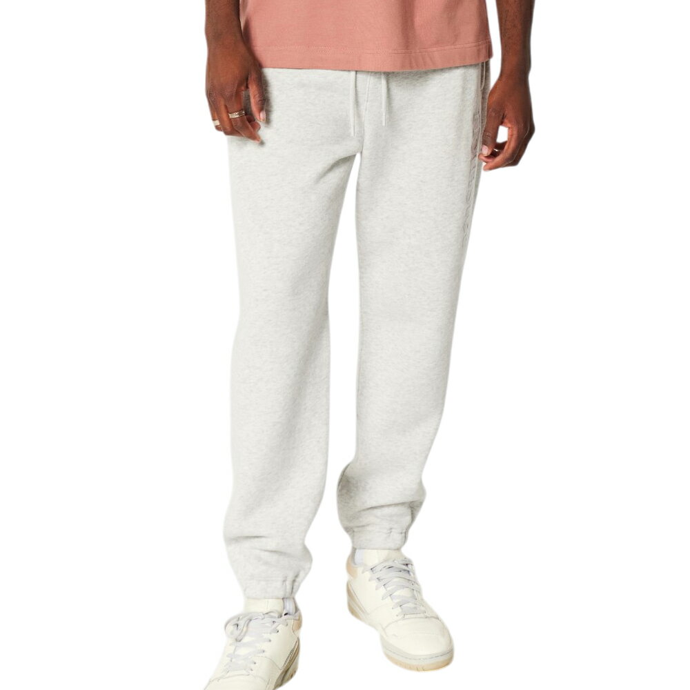 【並行輸入品】ホリスター メンズ フリース ジョガー パンツ ( スウェットパンツ ) Hollister Relaxed Fleece Logo Joggers (ヘザーグレー) 【フリース スウェットパンツ 】