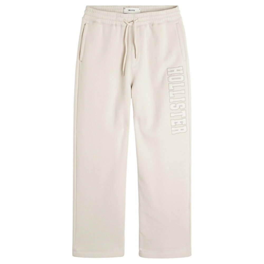 【並行輸入品】ホリスター メンズ バギー スウェットパンツ Hollister Baggy Logo Graphic Sweatpants (クリーム) 【フリース スウェットパンツ バギー 】