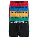 【並行輸入品】ホリスター メンズ ボクサーパンツ ( ロング丈 / 5枚セット 袋入り ) Hollister Longer-Length Boxer Brief 5-Pack (5color) 【返品 交換不可】 【下着 アンダーウェア ボクサーパンツ 】