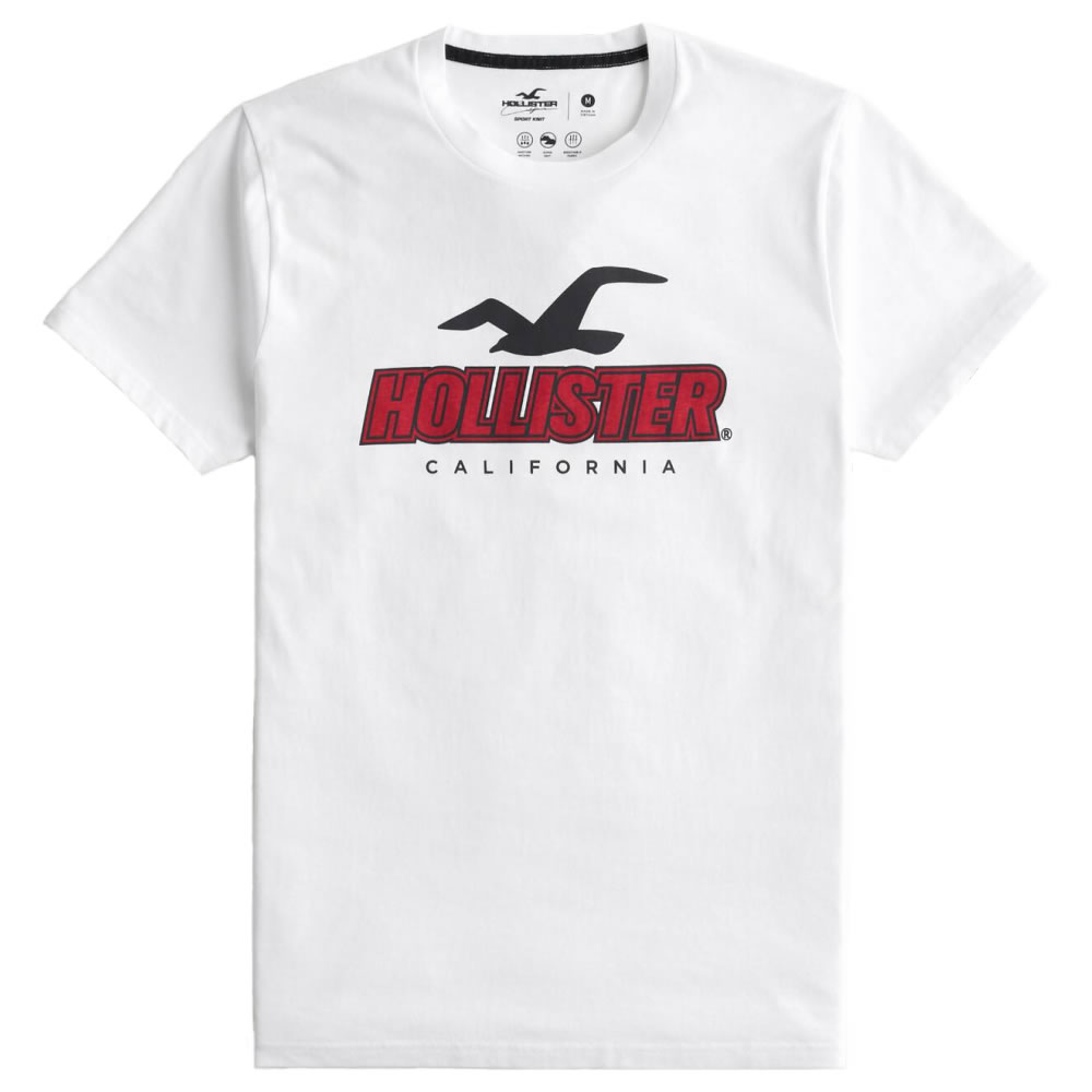 【並行輸入品】【メール便送料無料】ホリスター メンズ Tシャツ ( 半袖 / スポーツニット ) Hollister Sport Knit Logo Graphic Tee (ホワイト) 【tシャツ tシャツ 】