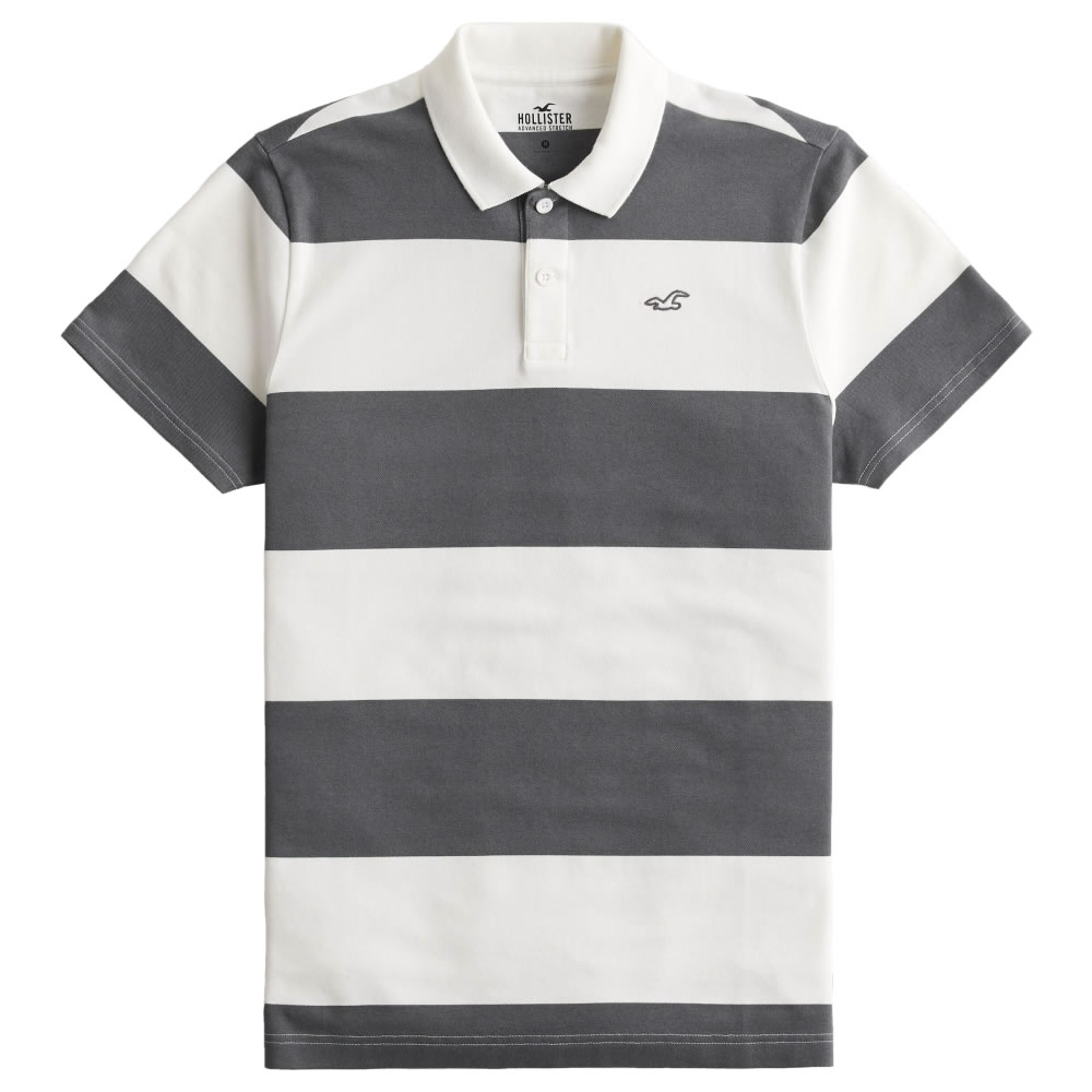 ¹͢ʡۡڥ᡼̵ۥۥꥹ  ݥ ( Ⱦµ ) Hollister Rugby Stripe Logo Icon Polo (졼) ڥݥ ݥ 