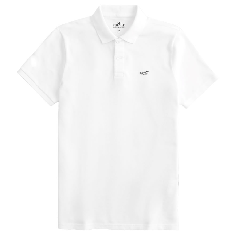 【並行輸入品】【メール便送料無料】ホリスター メンズ ポロシャツ ( 半袖 ) Hollister Icon Polo (ホワイト) 【ポロ ポロシャツ 】