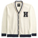 ホリスター メンズ カーディガン ( セーター ) Hollister Varsity Logo Cardigan (クリーム) 