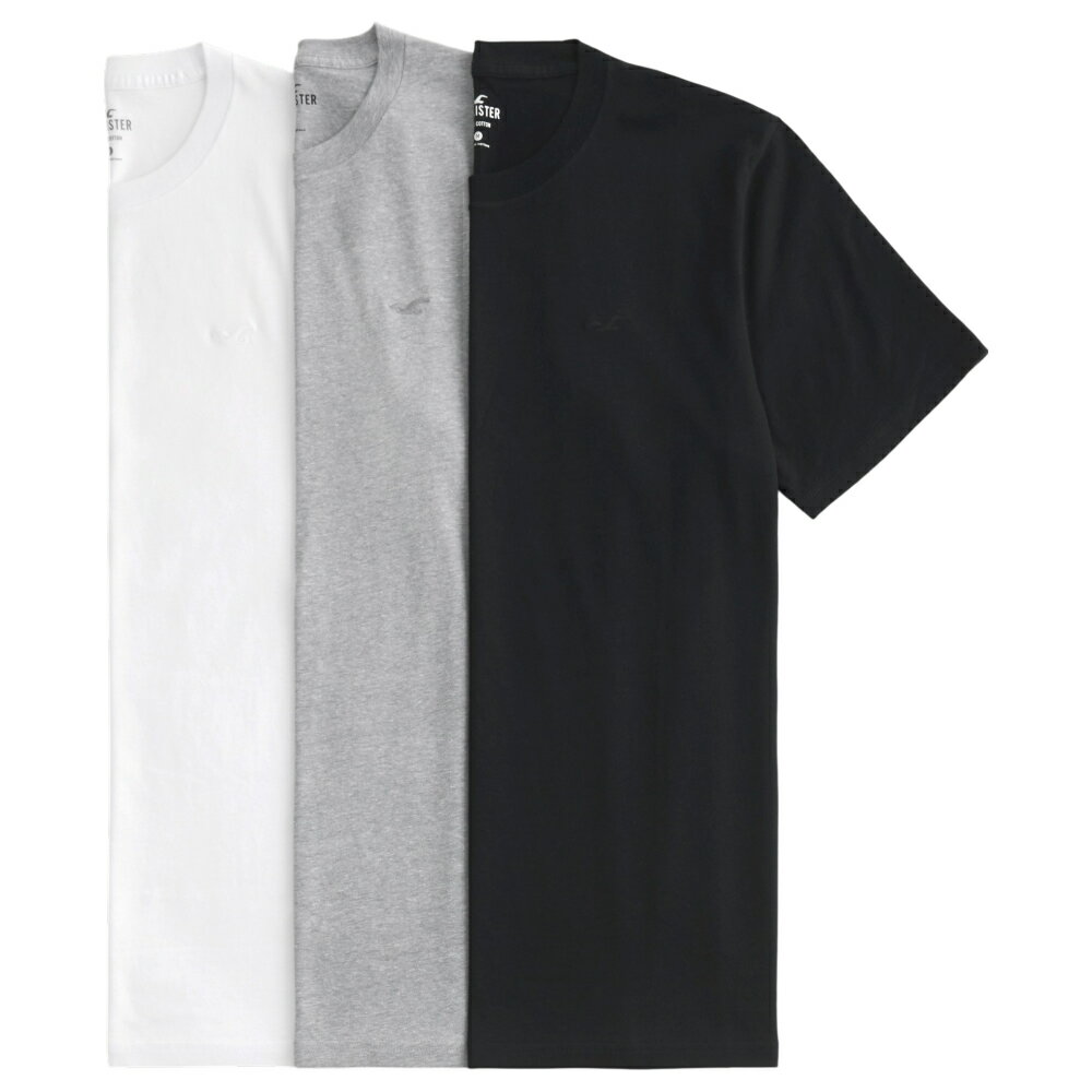 【並行輸入品】ホリスター メンズ Tシャツ ( 3枚 セット 箱入り / スリムフィット ) Hollister Icon Crew T-Shirt 3-Pac...