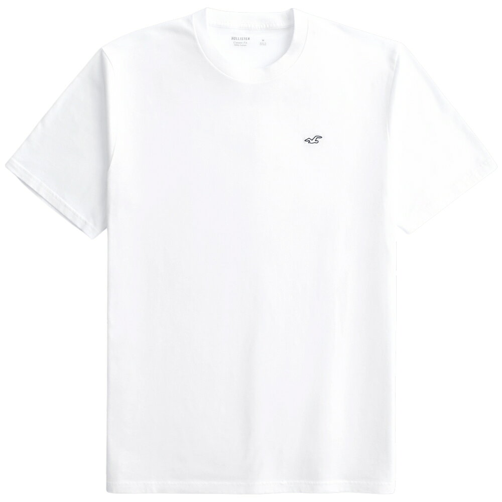 Rakuten - 【並行輸入品】【メール便送料無料】ホリスター メンズ Tシャツ ( 薄手軽量タイプ ) Hollister Classic Fit Icon Crew T-Shirt (ホワイト) 【tシャツ tシャツ 】