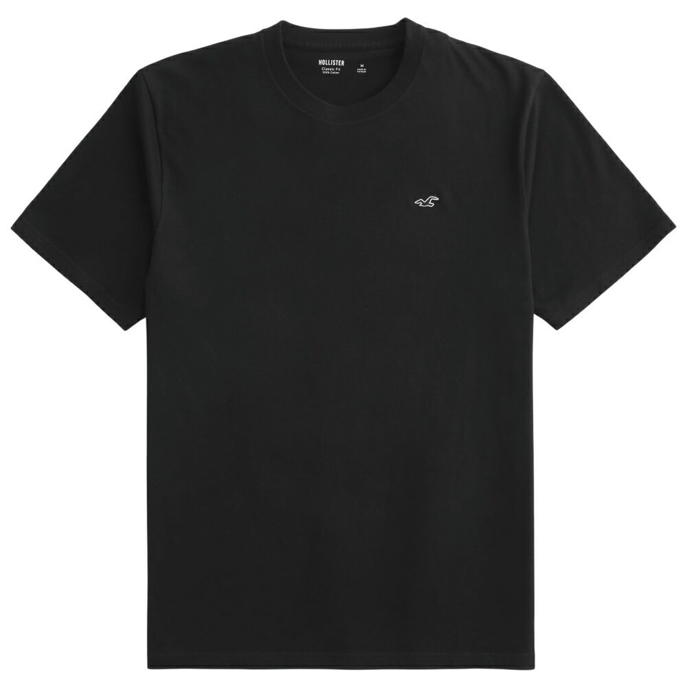 Rakuten - 【並行輸入品】【メール便送料無料】ホリスター メンズ Tシャツ ( 薄手軽量タイプ ) Hollister Classic Fit Icon Crew T-Shirt (ブラック) 【tシャツ tシャツ 】