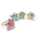 ヘアゴム ぷくぷく ダイカット パステルカラー スター I01- サテン レース