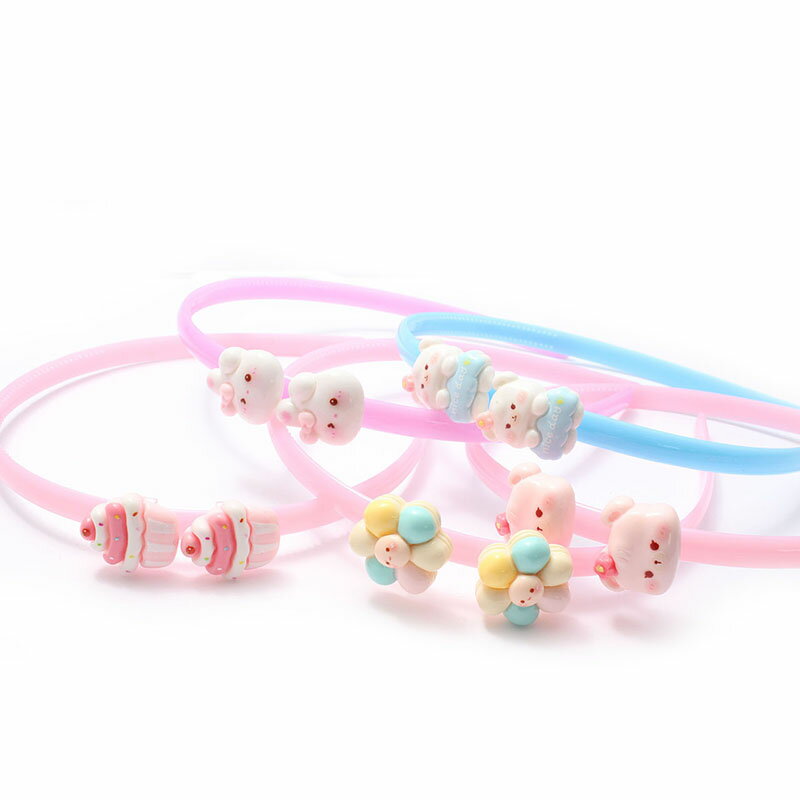 子供カチューシャ プラスチック スライドパーツ付 C06-04 キッズ ヘアアクセサリー