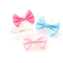 ヘアゴム リボン グログランリボン ポリウレタンゴム 4個セット【C20-08】ピンク ブルー ホワイト ローズピンク キッズヘアゴム 子どもヘアゴム ベビーヘ...